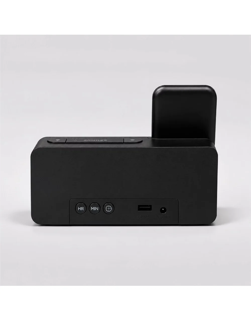 Capello Black Qi Wireless Charging Stand with Digital Alarm Clock